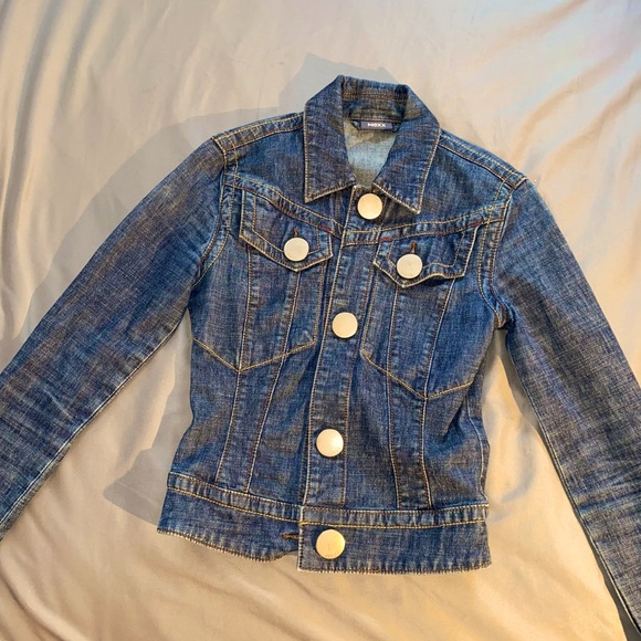 MEXX dark blue denim fitted jean jacket - Picture 3 of 4